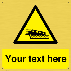 Custom warning grounding narrow boat on lock cill